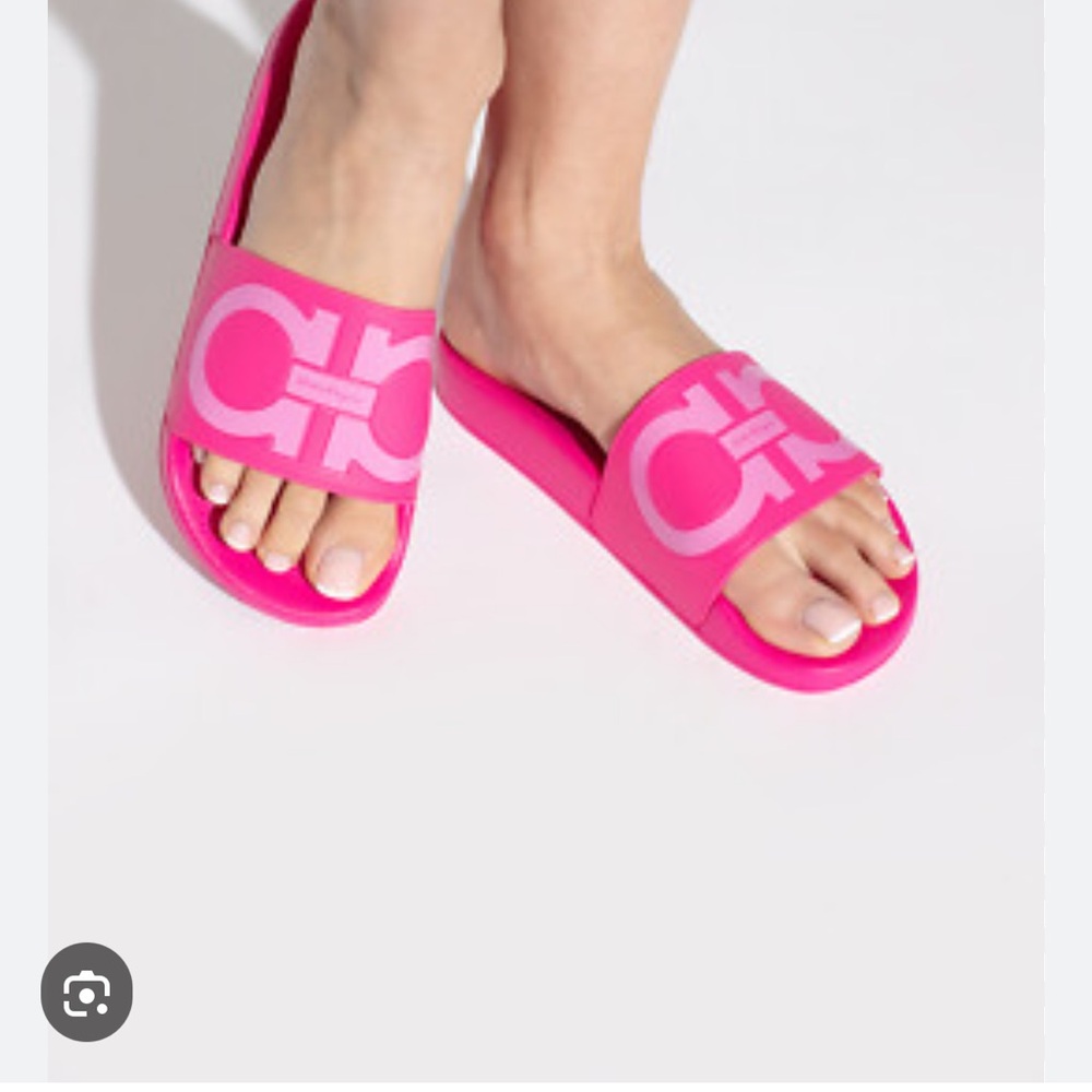 Salvatore Ferragamo Pink Slide Sandals